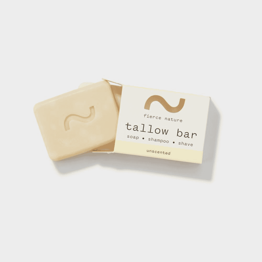 Tallow Bar Soap Shampoo Shave Unscented 80g