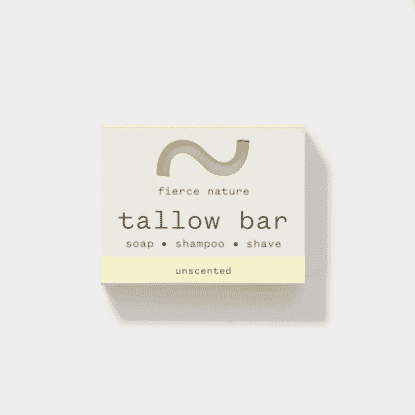 Tallow Bar Soap Shampoo Shave Unscented 90g
