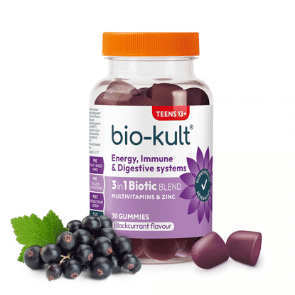 Teens 13+ 3 in 1 Biotic Blend Multivitamins & Zinc Blackcurrant Flavour 30 Gummies