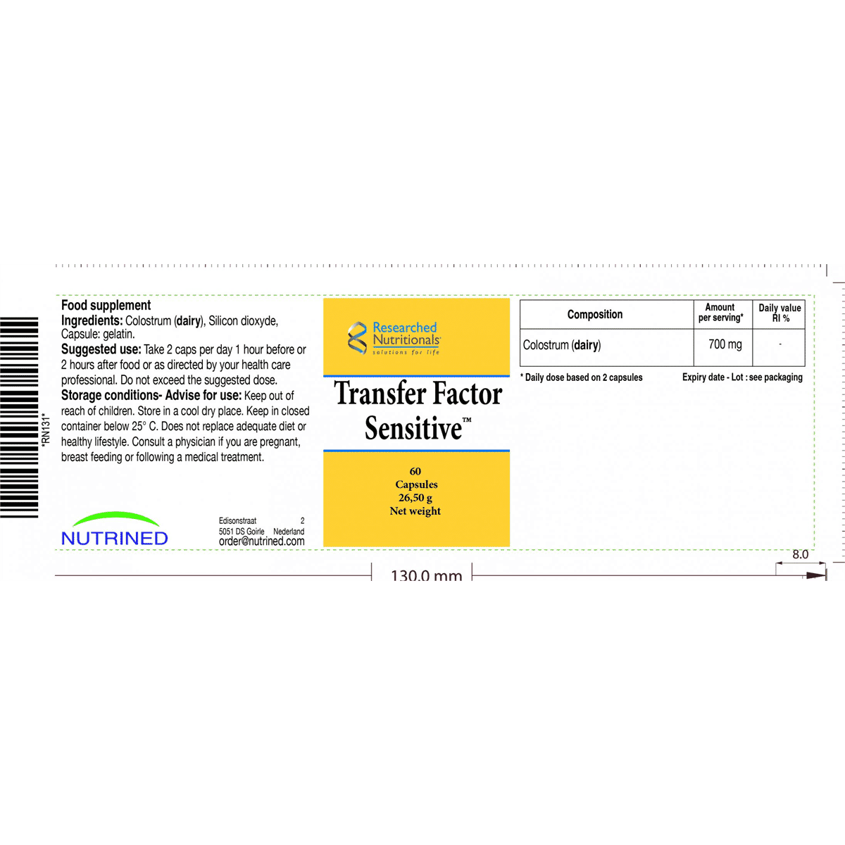 Transfer Factor Sensitive 60s