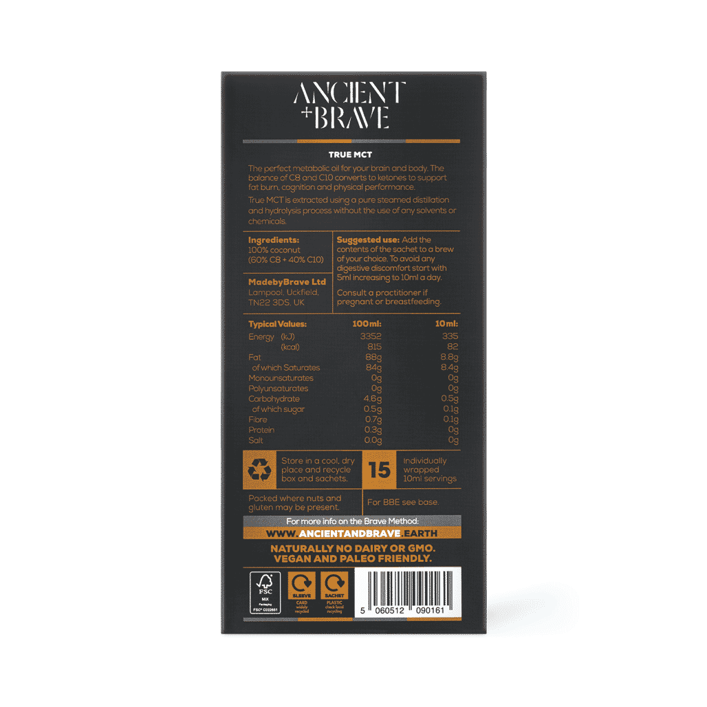 True MCT Oil Sachets 150ml