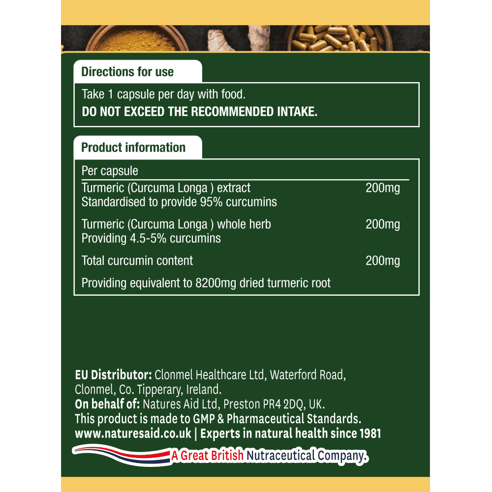 Turmeric (High Potency) 8200mg 60s