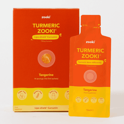 Turmeric Liquid Sachets Tangerine Flavour 14x15ml CASE