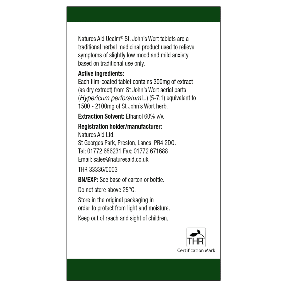 Ucalm® St. John's Wort Tablets 120s