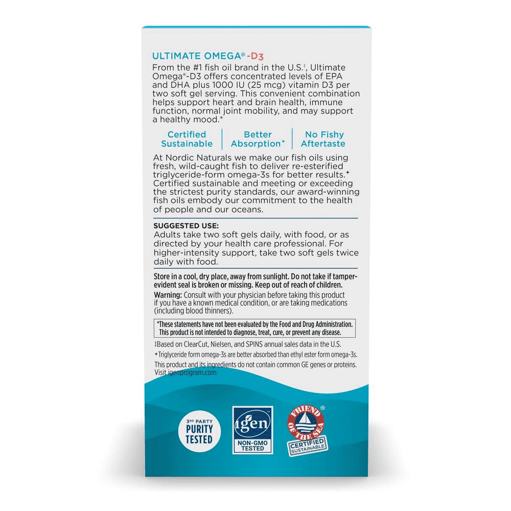 Ultimate Omega-D3 Fish Oil 120s