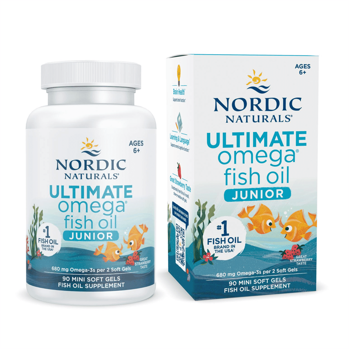Ultimate Omega Fish Oil Junior Strawberry 90s