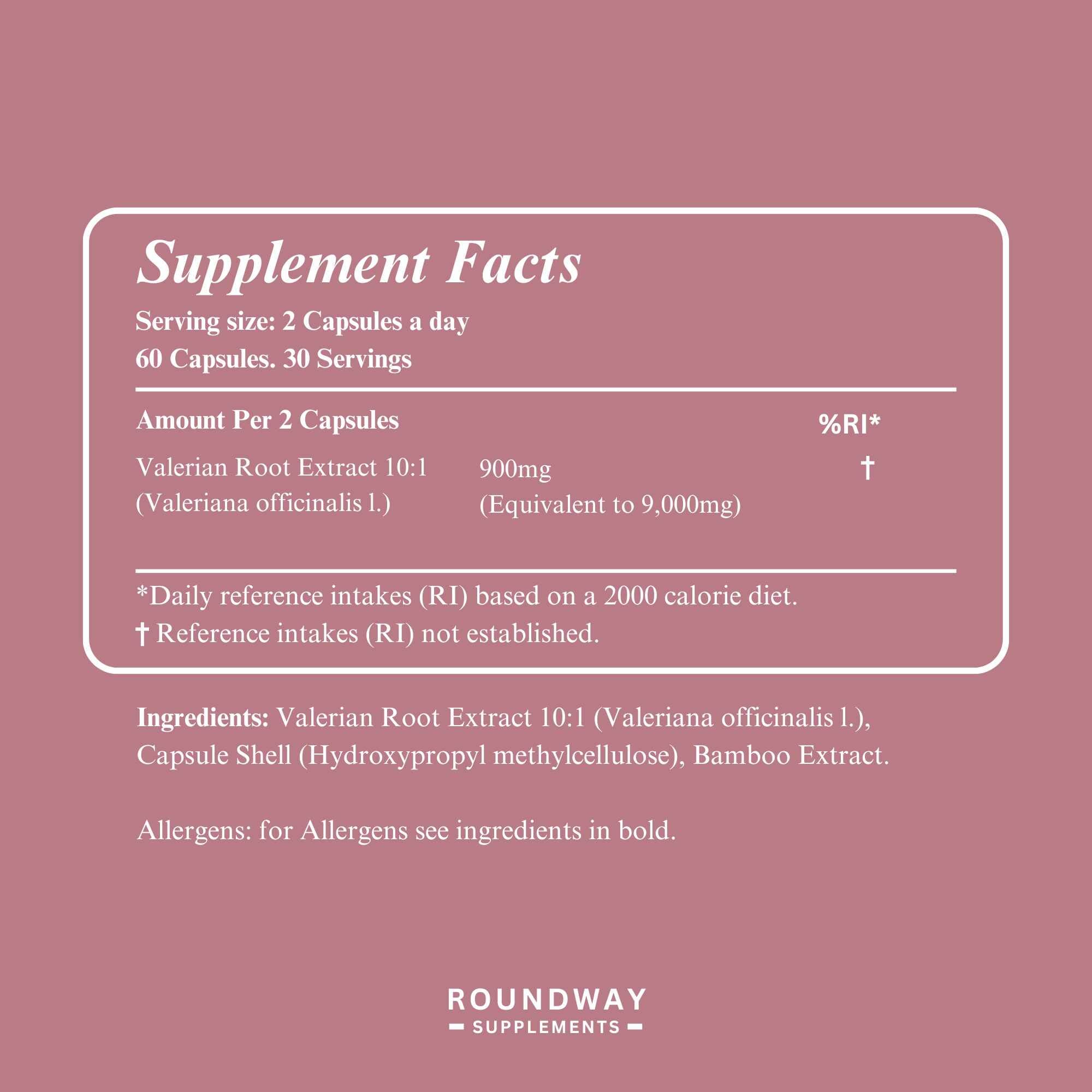 Valerian Root Capsules 60s