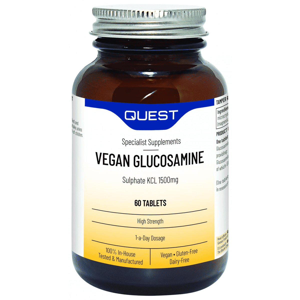 Vegan Glucosamine Sulphate KCL 1500mg 60s