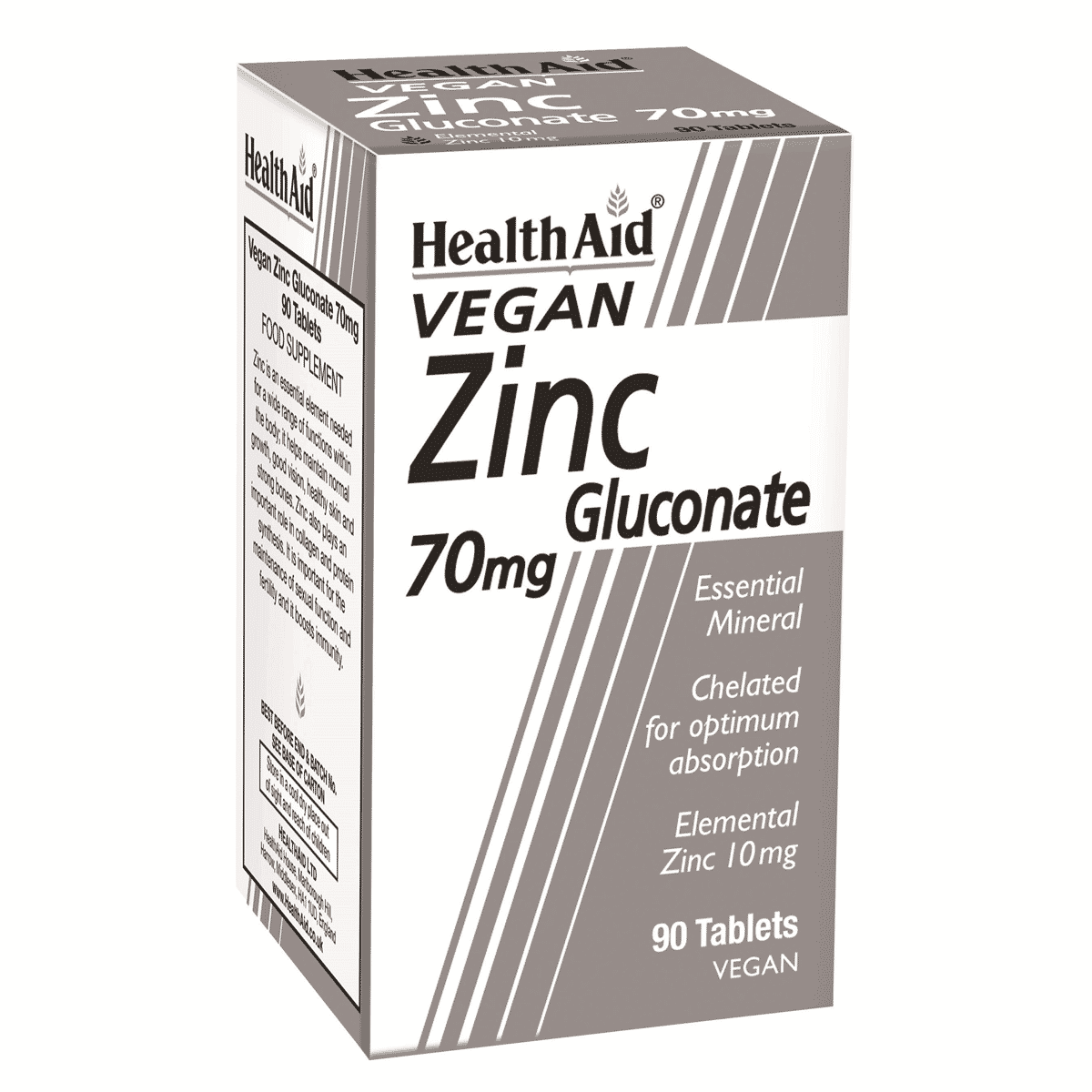 Vegan Zinc Gluconate 70mg 90s