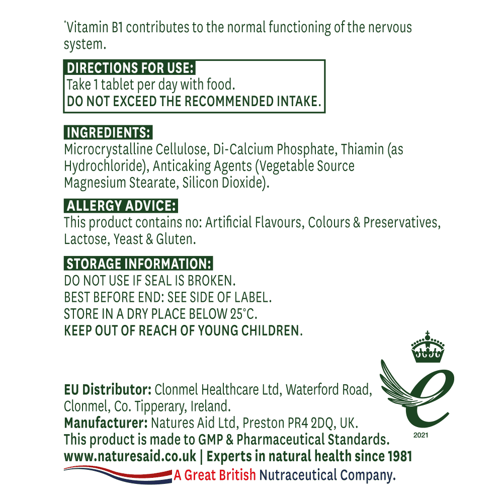 Vitamin B1 (Thiamin) 100mg 90s