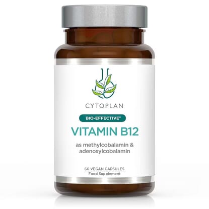 Picture of Vitamin B12 as Methylcobalamin & Adenosylcobalamin 60 Capsules