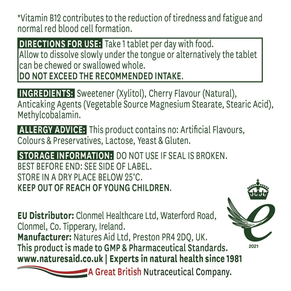 Vitamin B12 (Methylcobalamin) 1000µg 90s