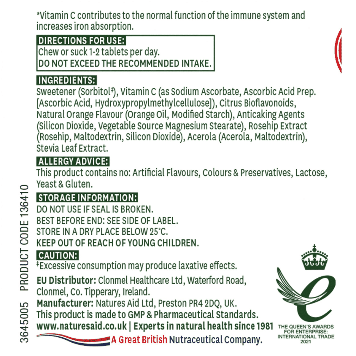 Vitamin C Chewable (500mg) 50s