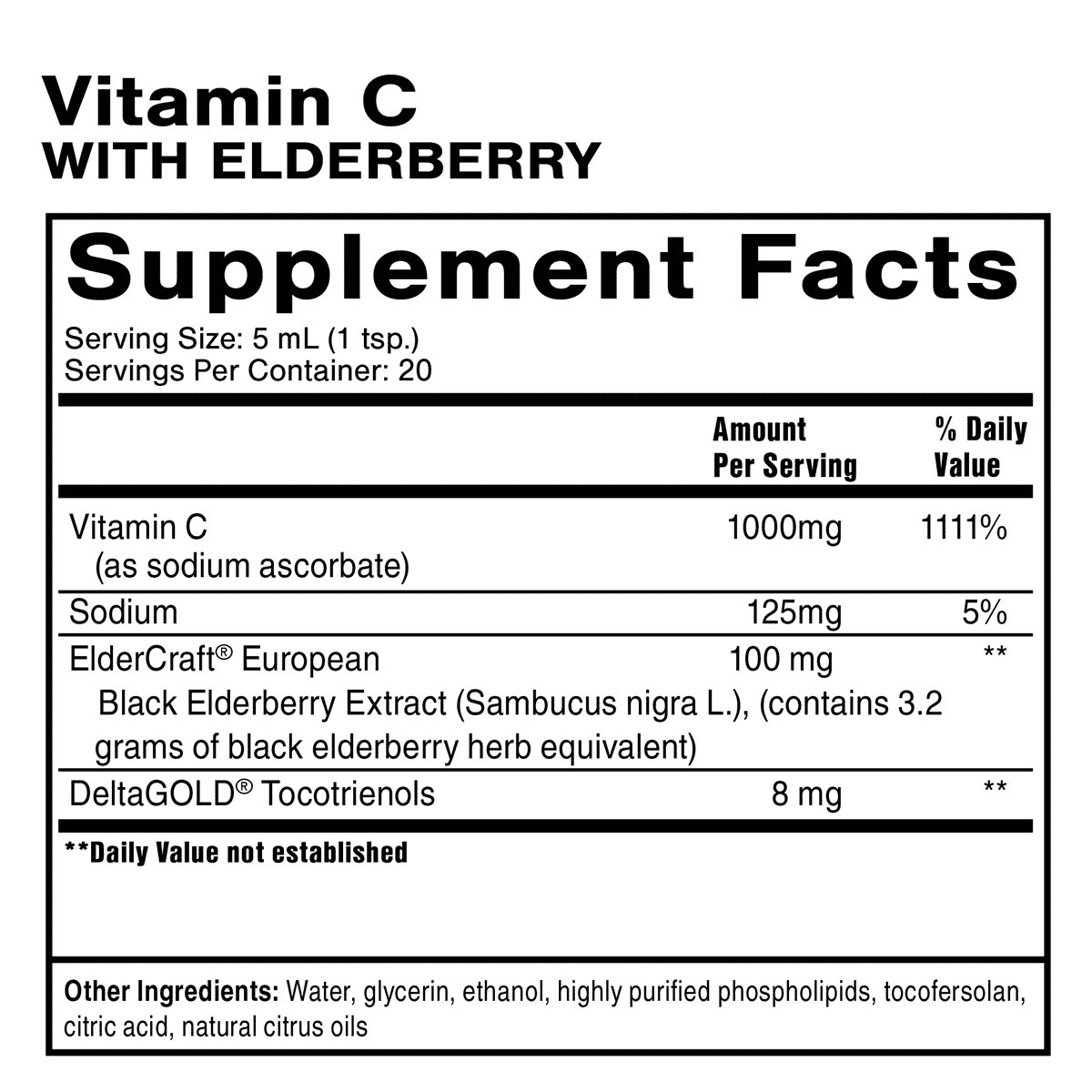Vitamin C + Elderberry 100ml