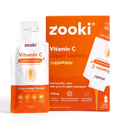 Vitamin C Liquid Sachets Citrus Orange Flavour 1000mg 14x15ml CASE