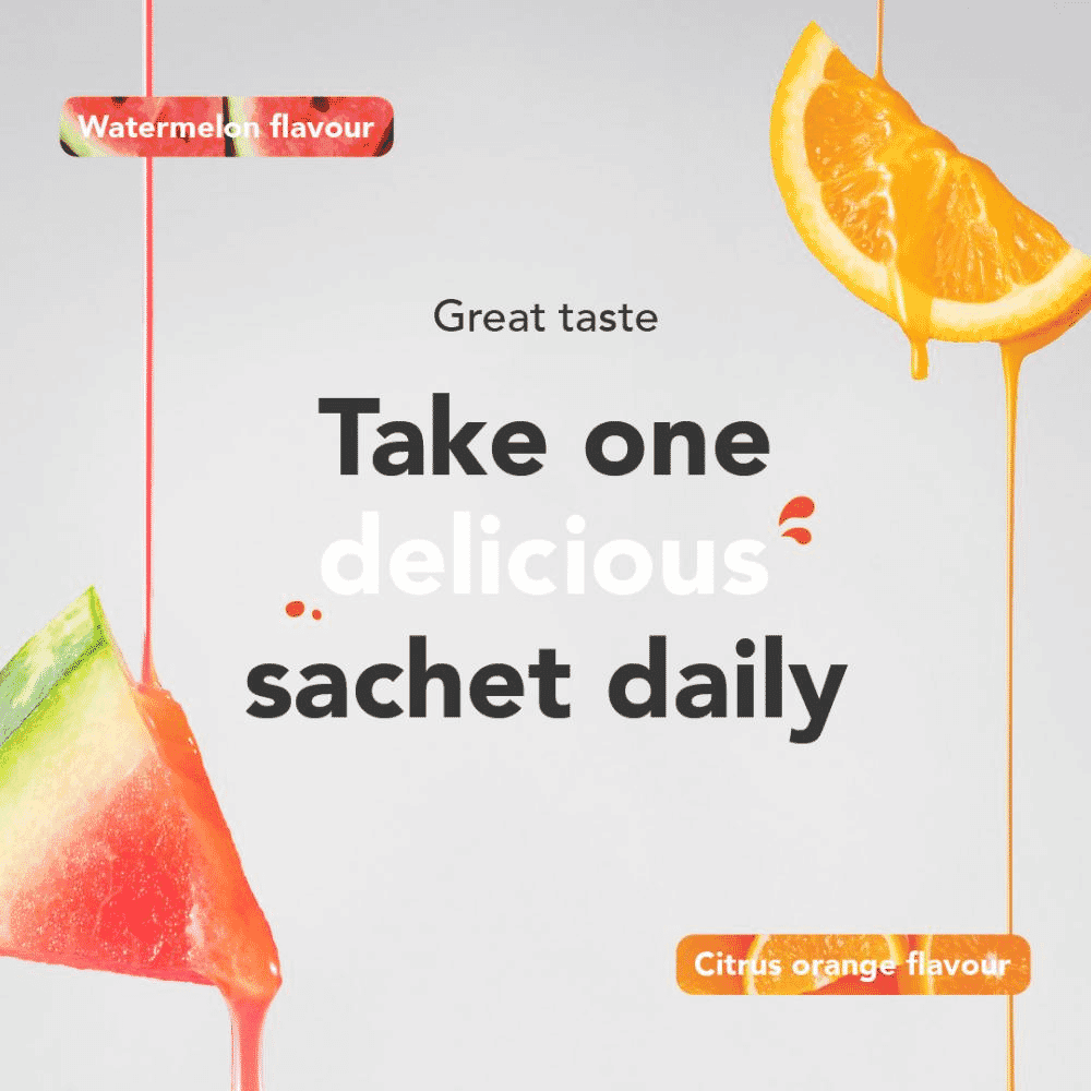 Vitamin C Liquid Sachets Citrus Orange Flavour 1000mg 14x15ml CASE