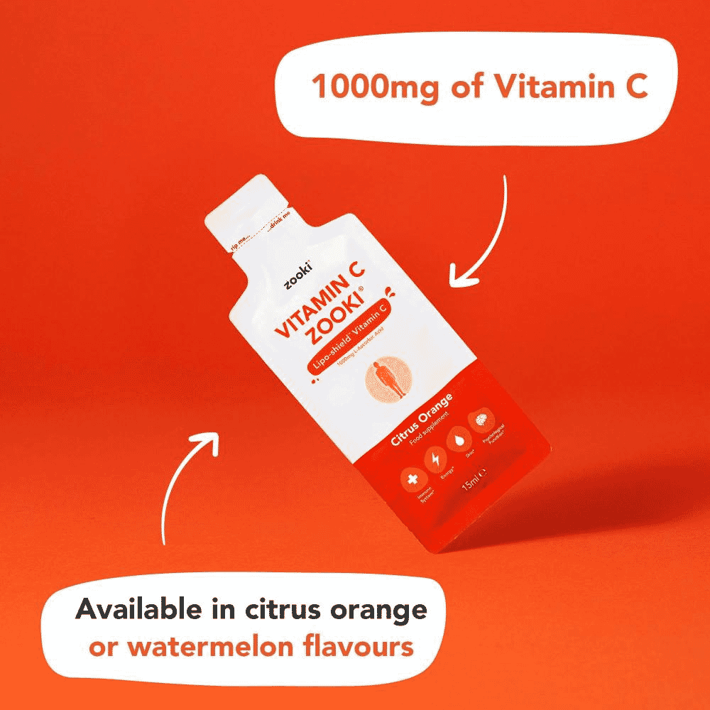 Vitamin C Liquid Sachets Citrus Orange Flavour 30x15ml CASE