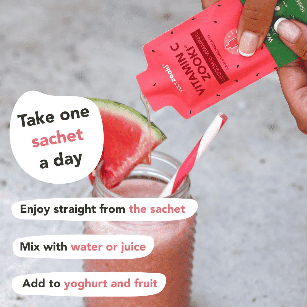 Vitamin C Liquid Sachets Watermelon Flavour 30x15ml CASE