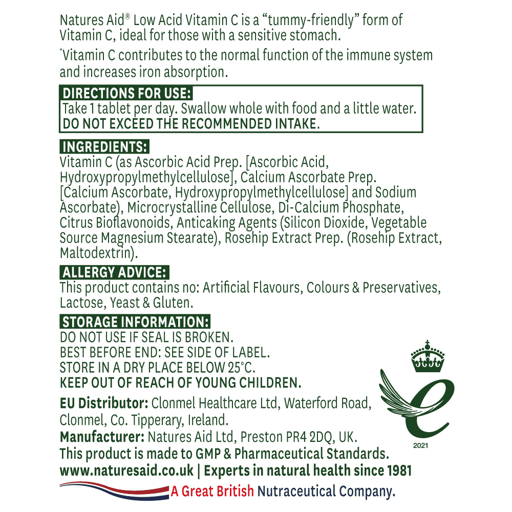 Vitamin C Low Acid (1000mg) 30s