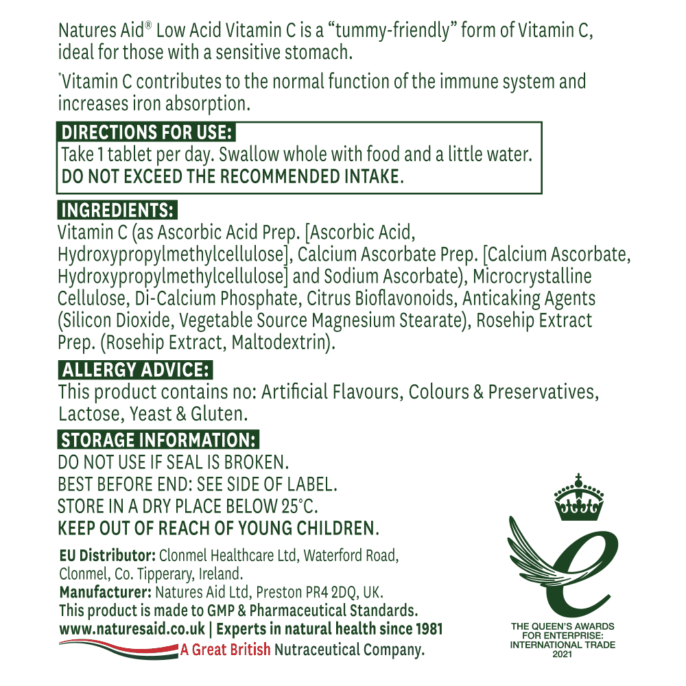 Vitamin C Low Acid (1000mg) 90s