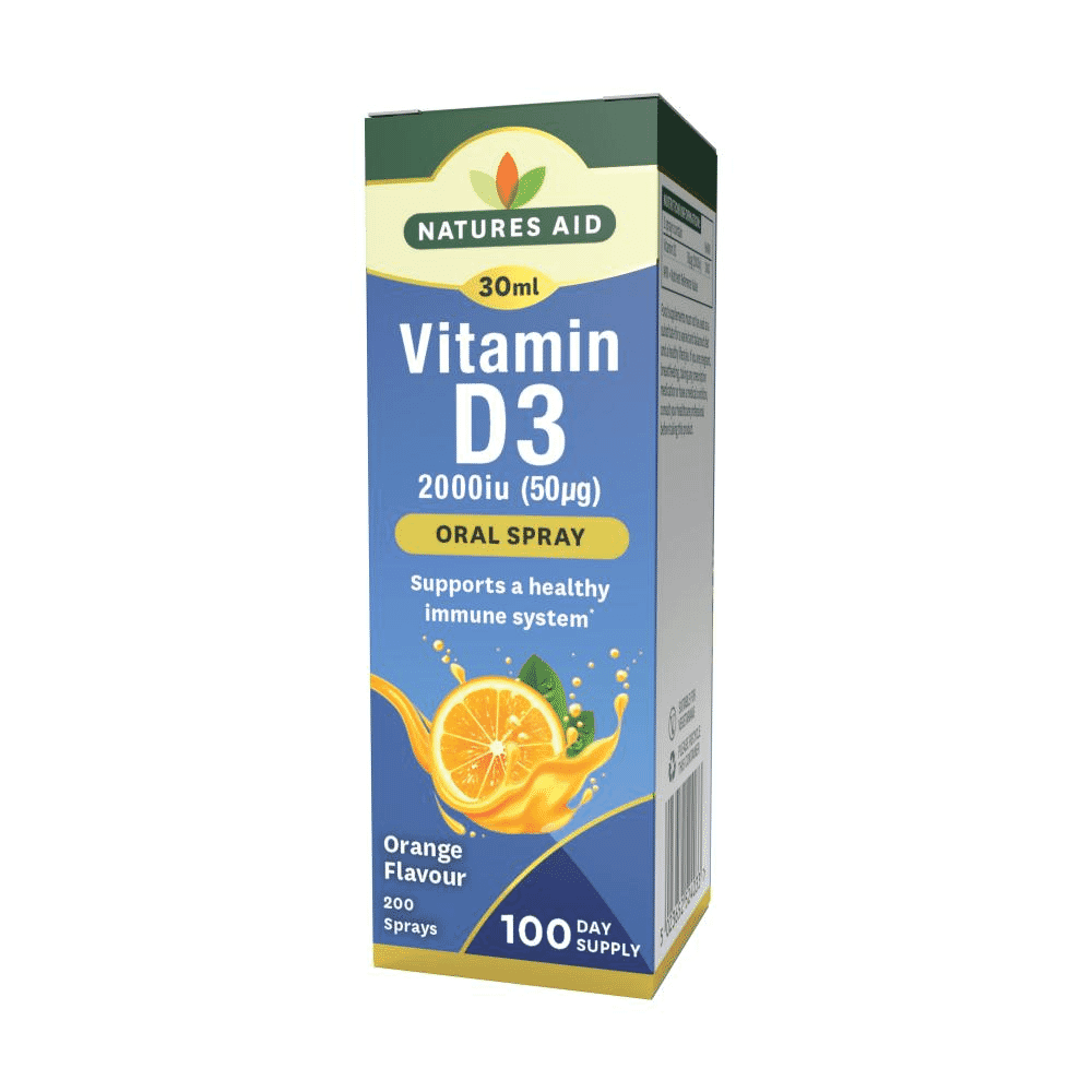 Vitamin D3 2000iu (50ug) Oral Spray Orange Flavour 30ml