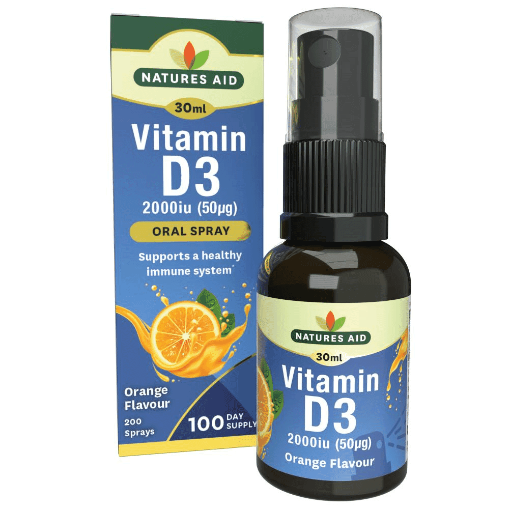 Vitamin D3 2000iu (50ug) Oral Spray Orange Flavour 30ml