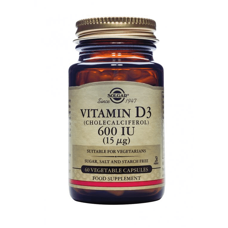 Vitamin D3 (Cholecalciferol) 600iu (15ug) 60 Vegetable Capsules