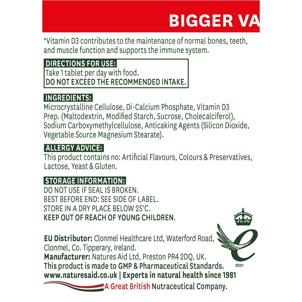 Vitamin D3 High Strength 1000iu (25ug) 180s