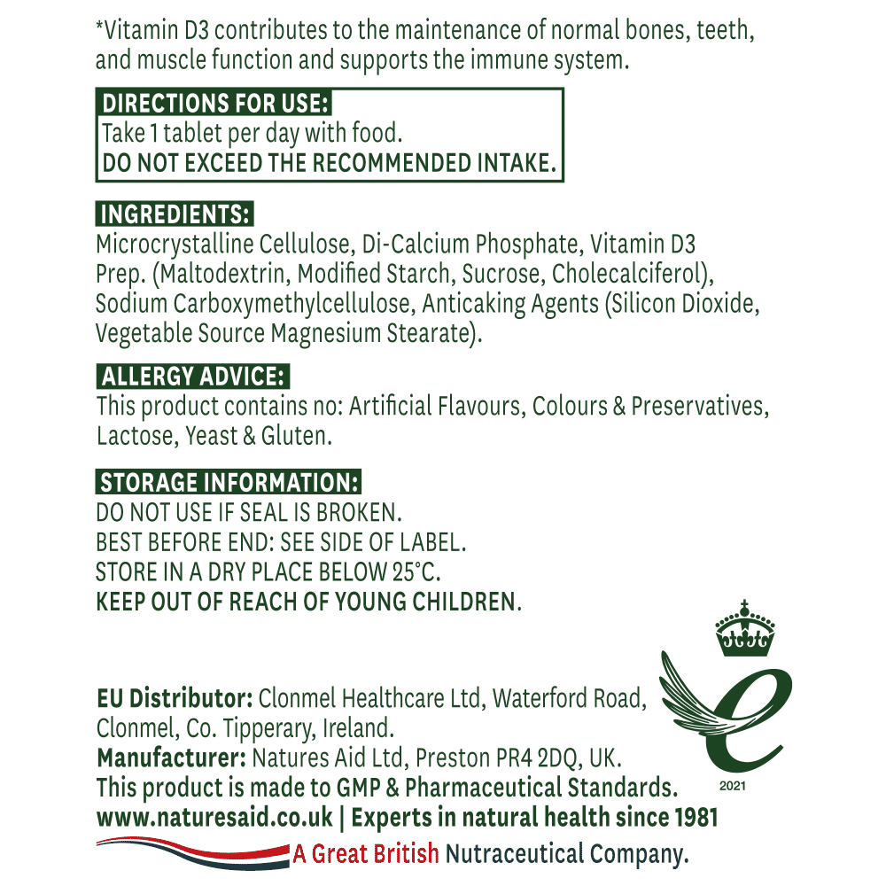 Vitamin D3 (High Strength) 1000iu 90s