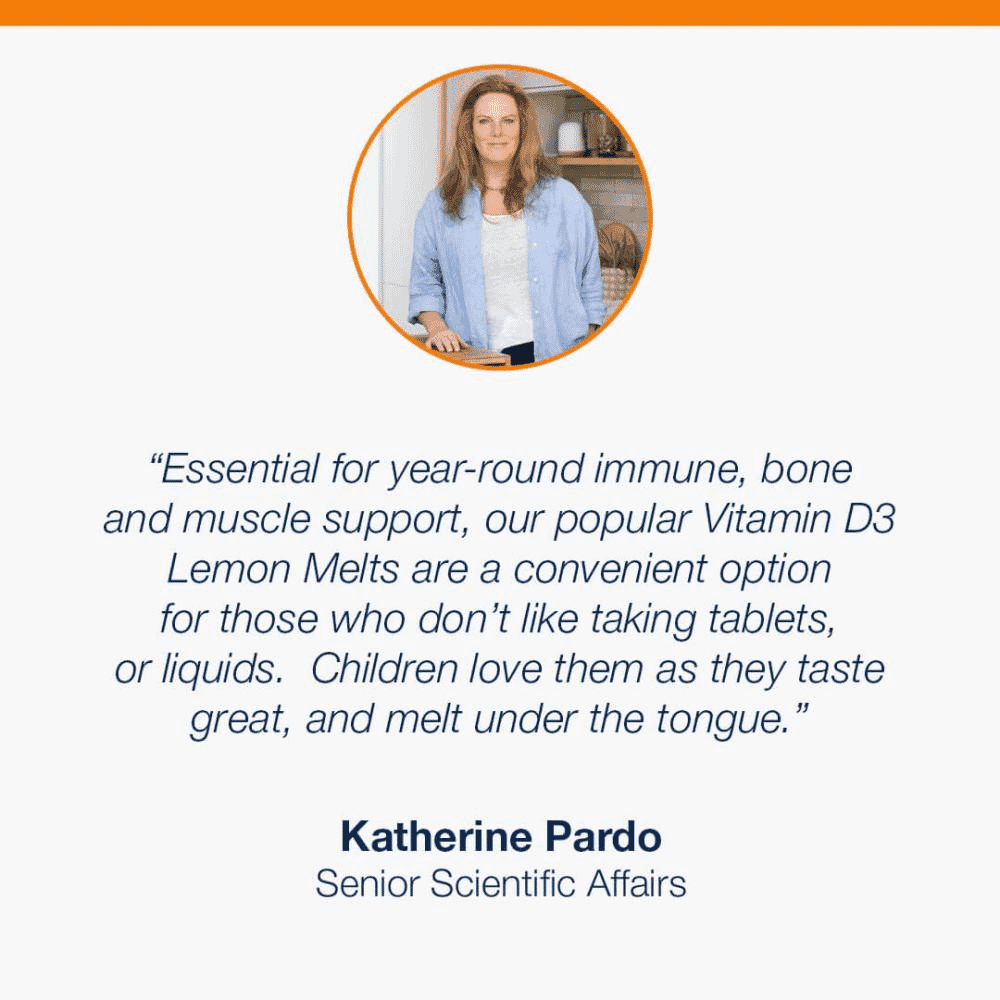 Vitamin D3 Melts Lemon Flavour 120s (Formerly Nutri Adv. NUT-3430)