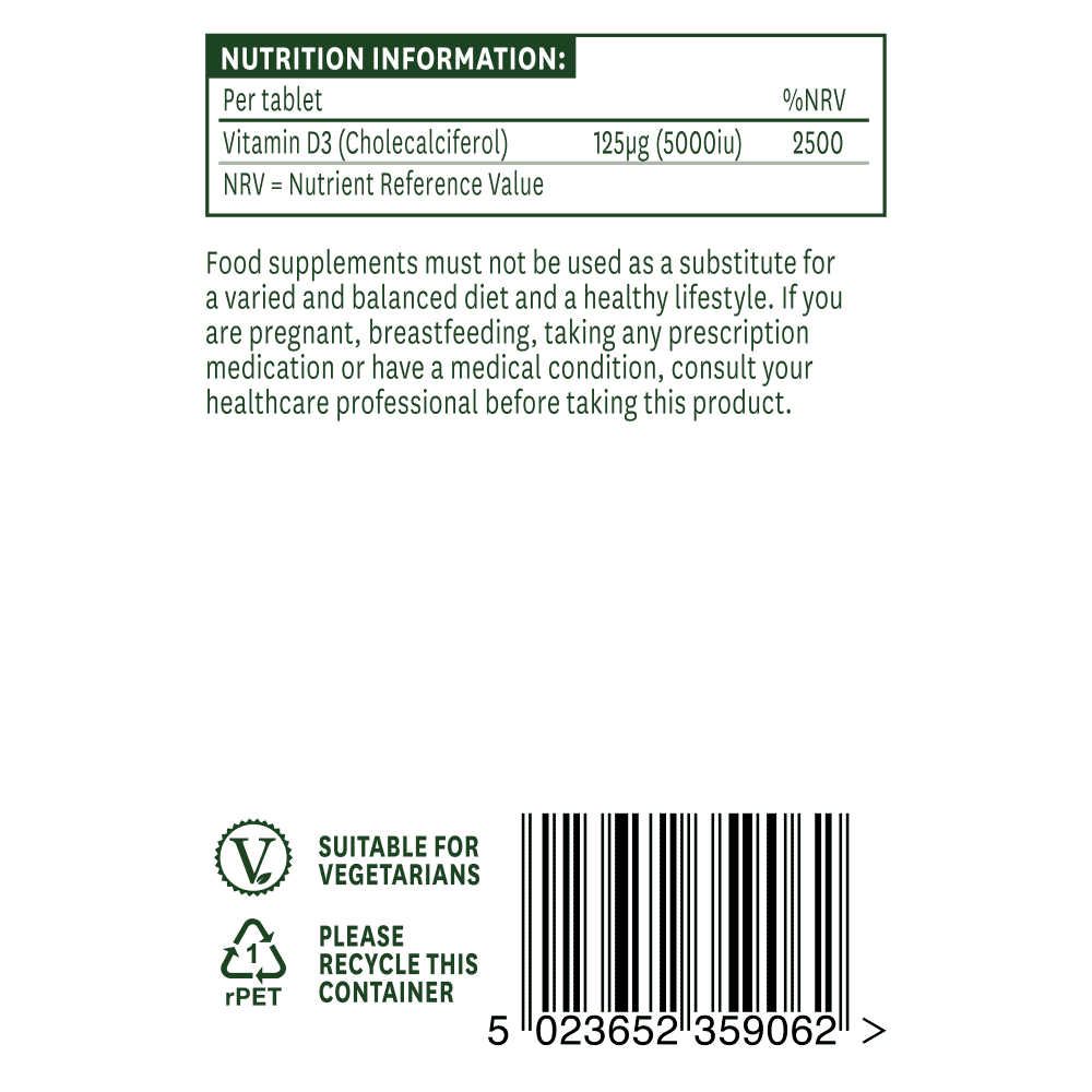 Vitamin D3 (Premium Strength) 5000iu 60s