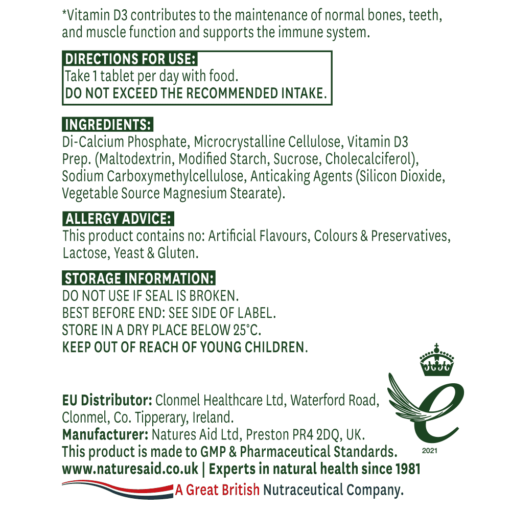 Vitamin D3 (Super Strength) 4000iu 60s