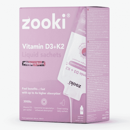 Vitamin D3+K2 Liquid Sachets Mixed Berry Flavour 14x10ml CASE