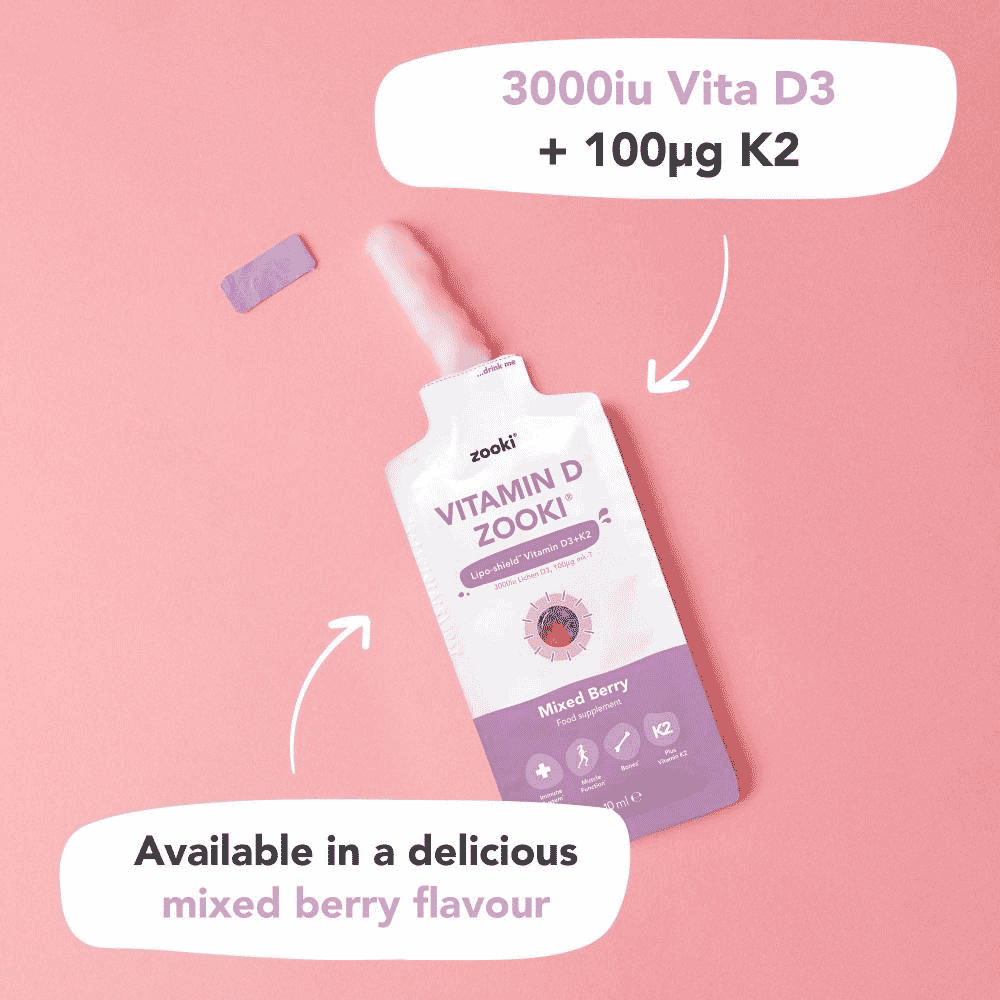 Vitamin D3+K2 Liquid Sachets Mixed Berry Flavour 14x10ml CASE