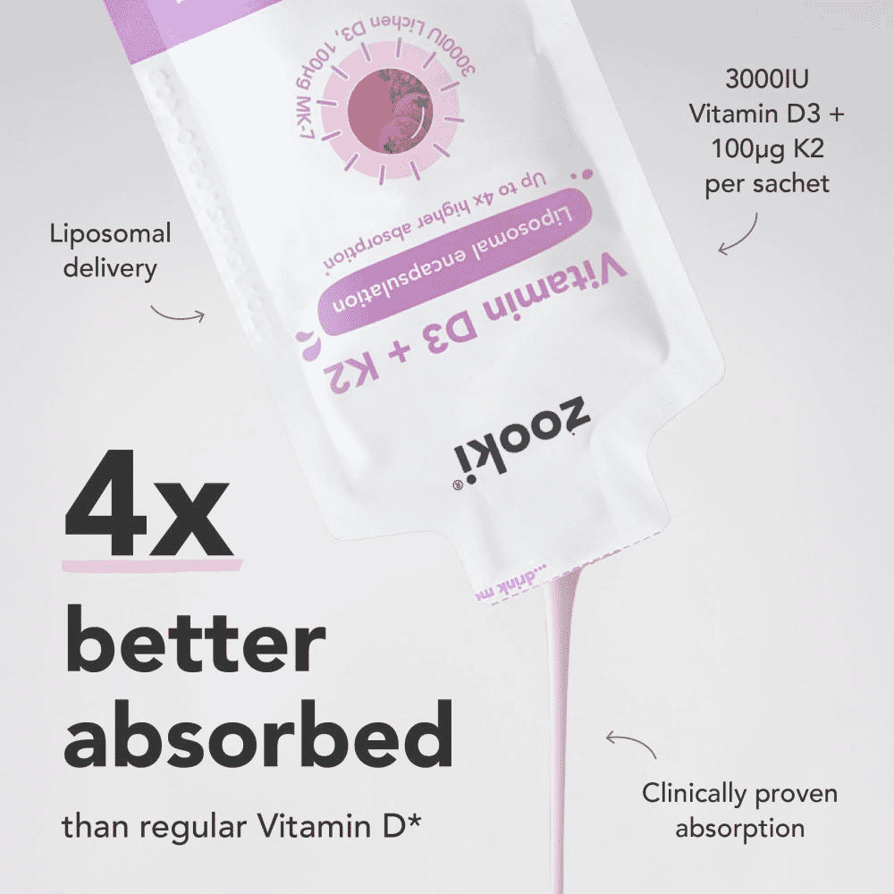 Vitamin D3+K2 Liquid Sachets Mixed Berry Flavour 14x10ml CASE