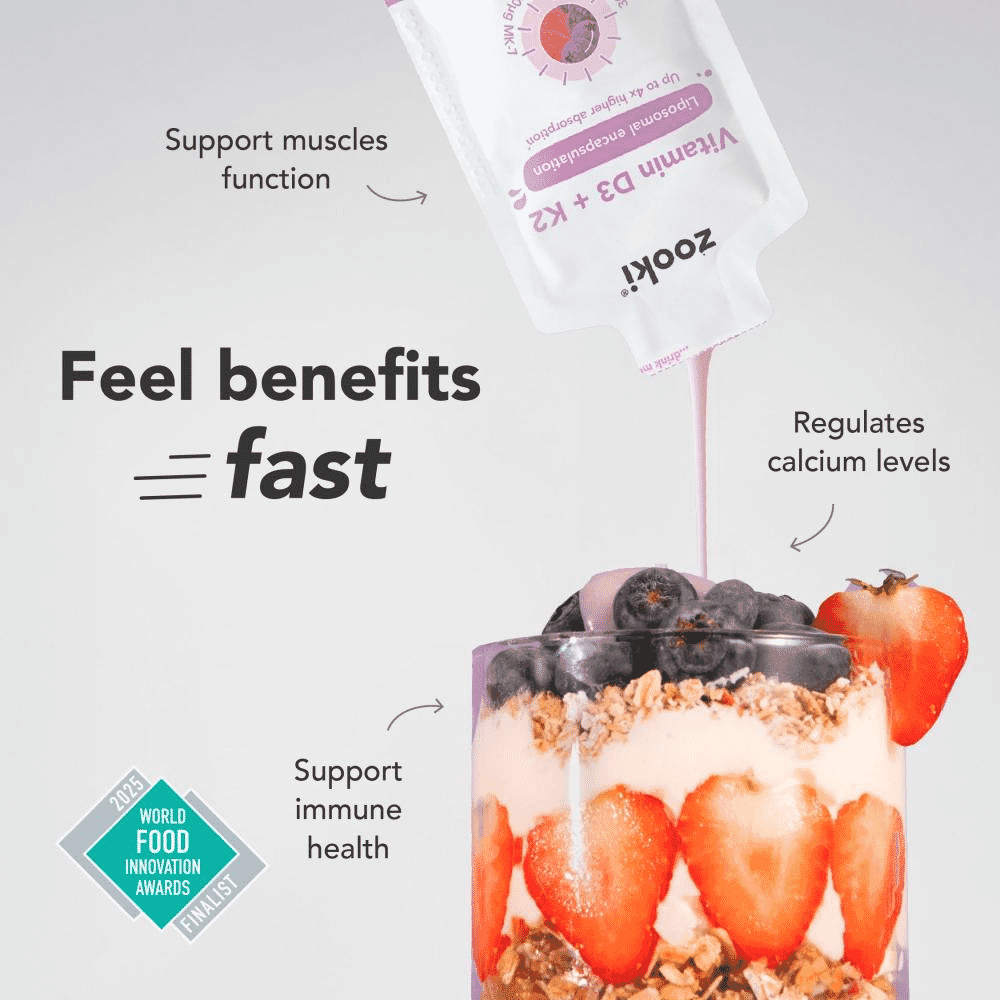 Vitamin D3+K2 Liquid Sachets Mixed Berry Flavour 30x10ml Sachets CASE