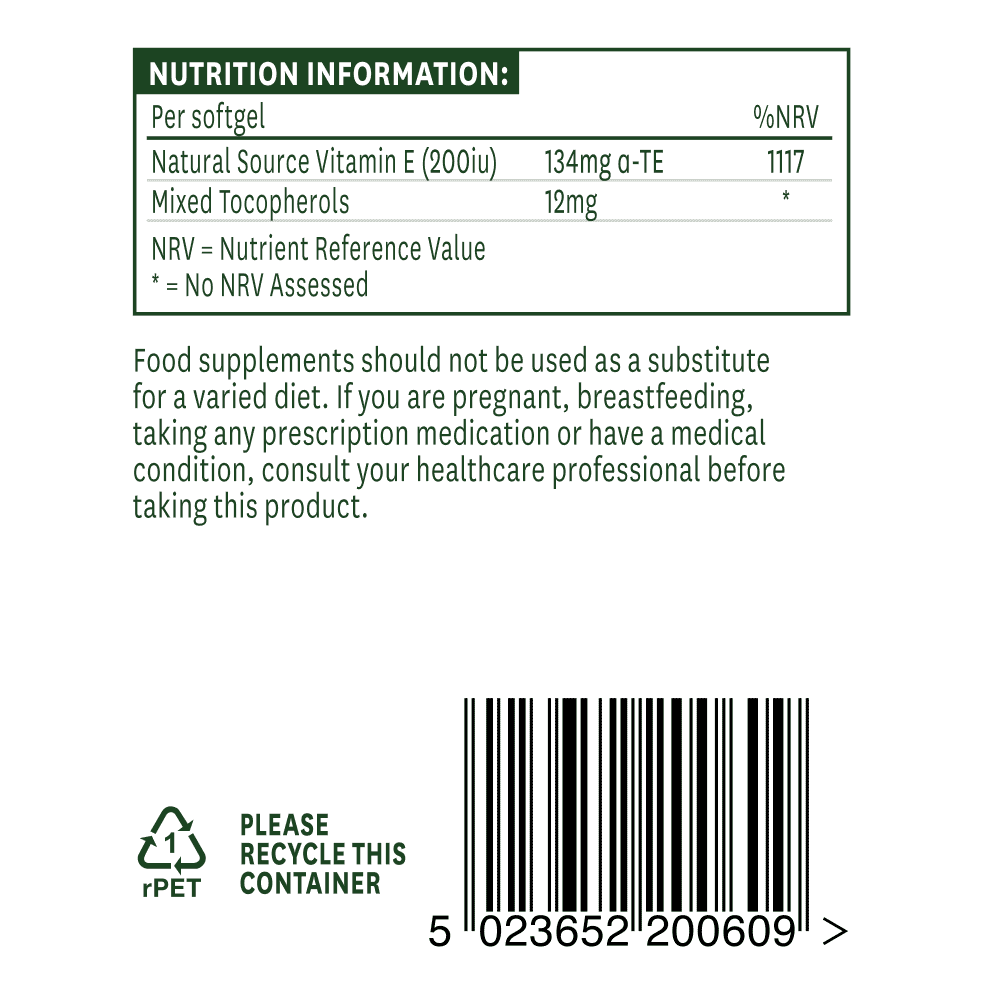 Vitamin E (Daily Strength) 200iu 60s