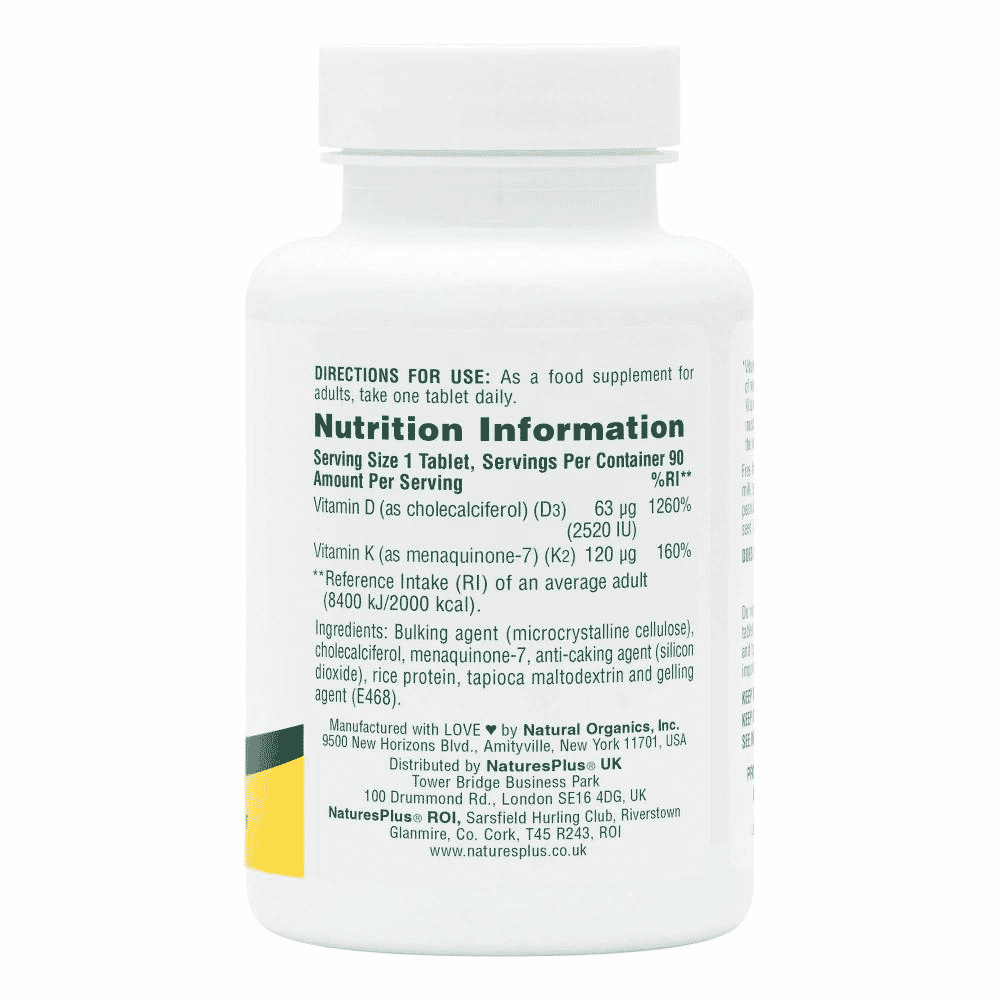 Vitamins D3 & K2 63ug (2520iu)/120ug 90s