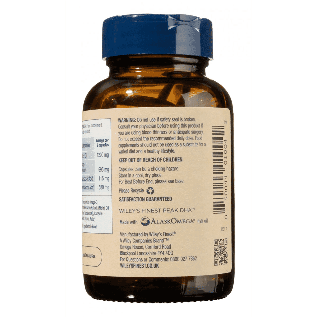 Wild Alaskan Fish Oil PRENATAL DHA 580mg DHA & 115mg EPA 60s