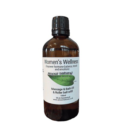 Women's Wellness Massage & Bath Oil & Roller Ball Refill 100ml