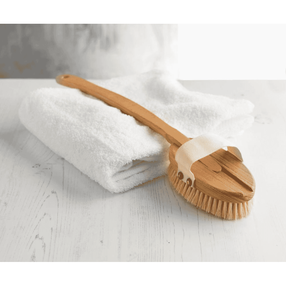 Wooden Bath Brush with Replaceable Head