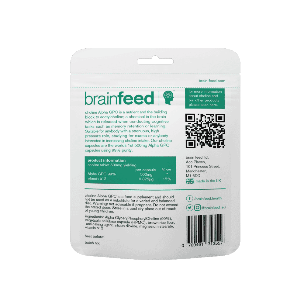 Work Enhancement Choline Alpha GPC 60s