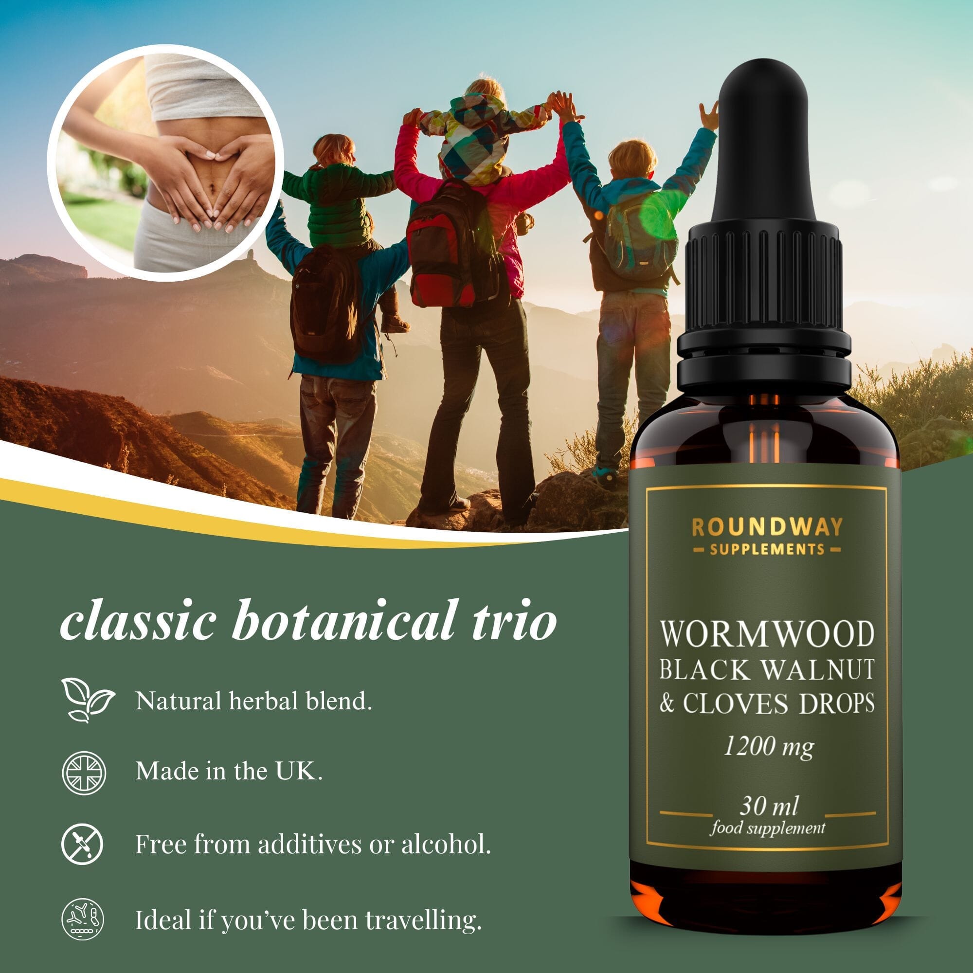 Wormwood Black Walnut and Clove Drops 30ml