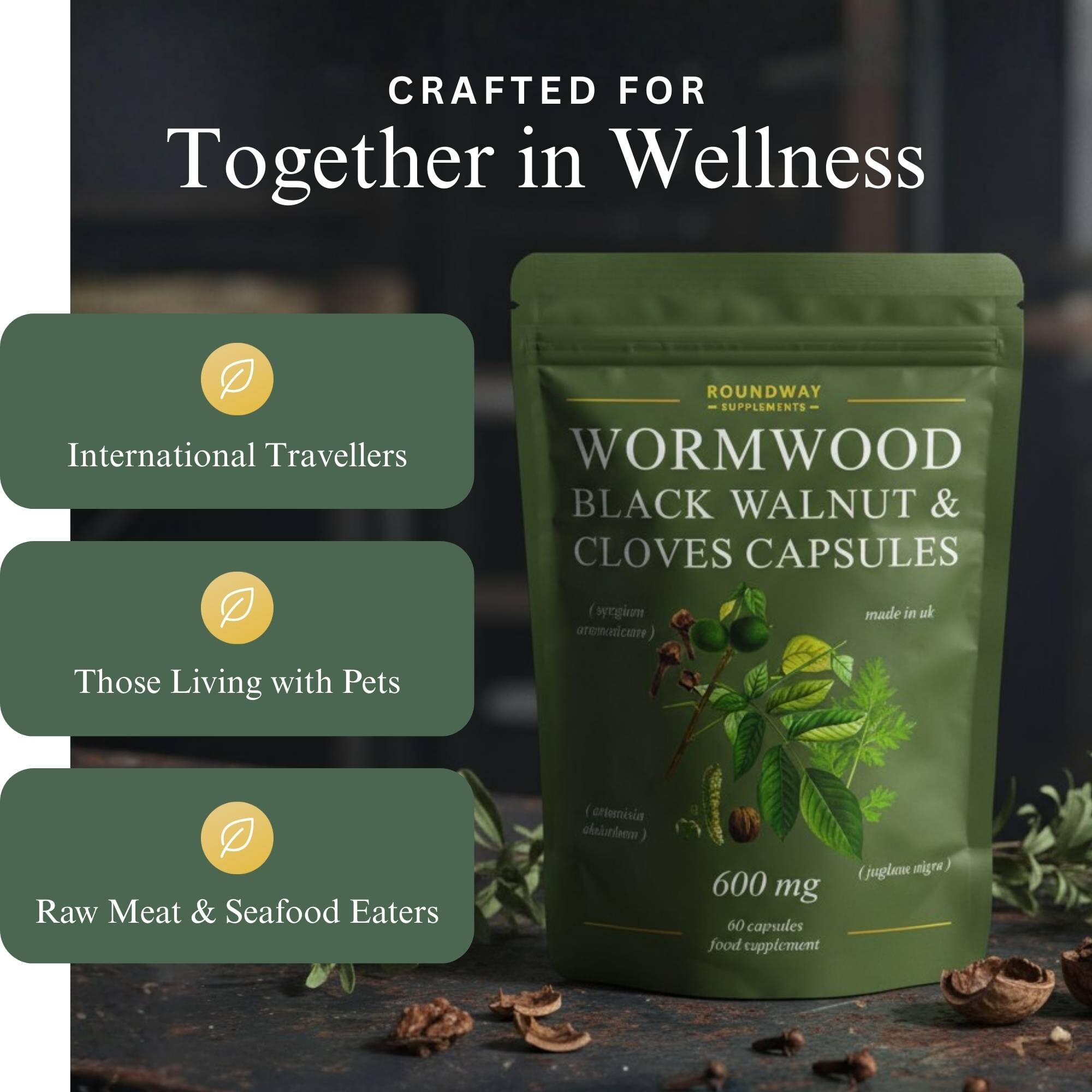 Wormwood, Black Walnut & Cloves Capsules 60s
