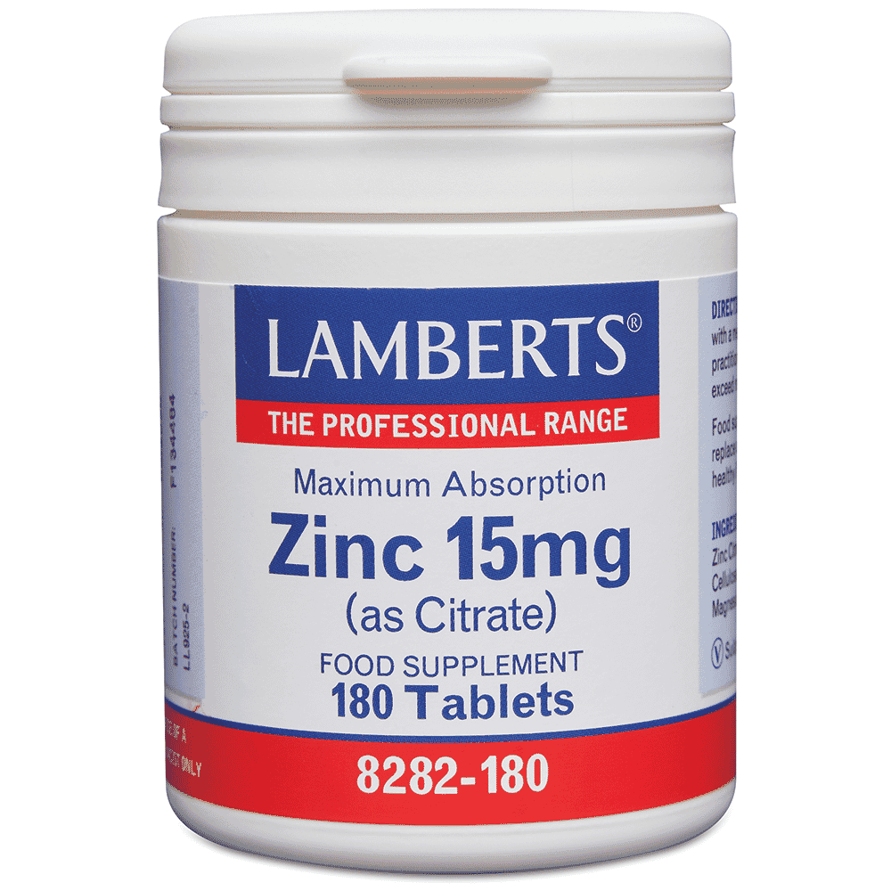Zinc 15mg (as Citrate) 180s