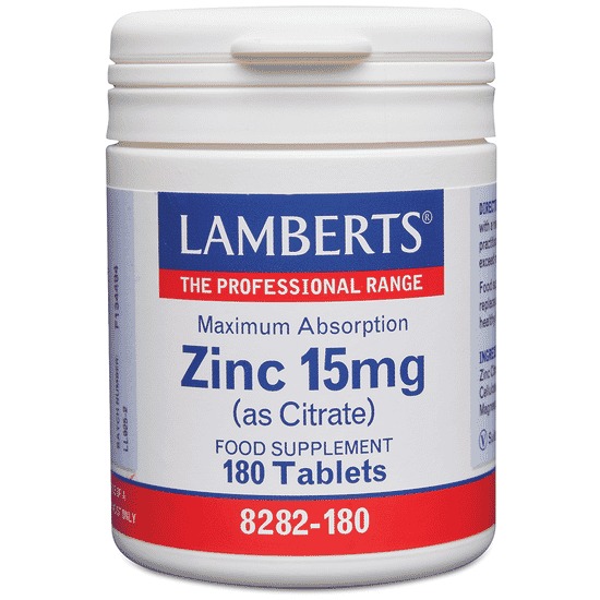 The Natural Dispensary. Zinc 15mg (as Citrate) 180s