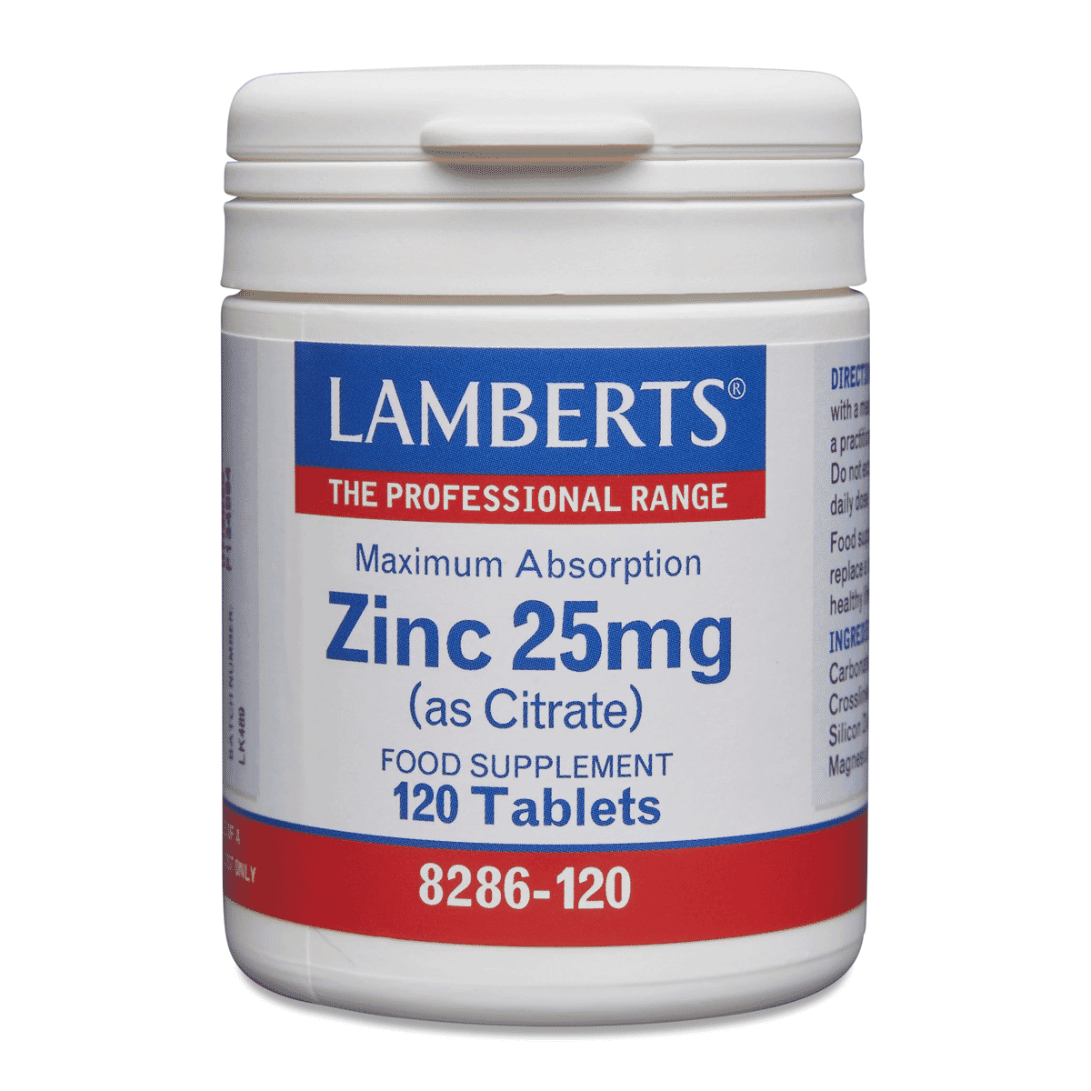 Zinc 25mg (as Citrate) 120s