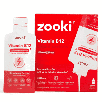 Vitamin B12 Zooki Strawberry 30x10ml Sachets CASE