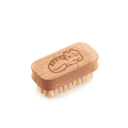 Kids Natural Vegan Nail Brush Cat