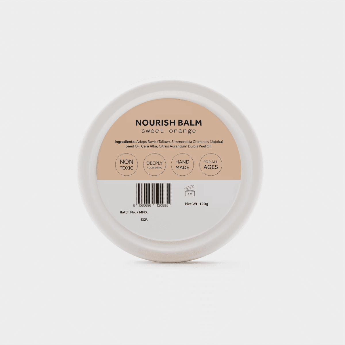 Organic Tallow Nourish Balm Sweet Orange 100g